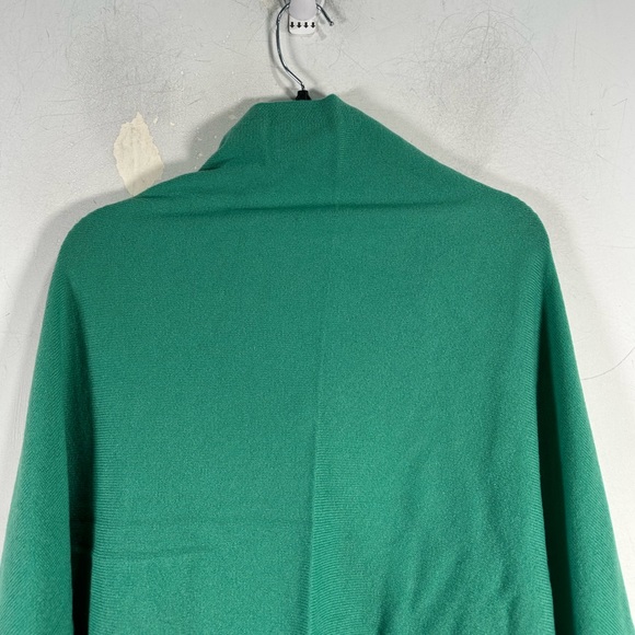 Grainne & Co New York Classic Cashmere Blend Poncho, Women's Size 0/1 - Green - Picture 7 of 8